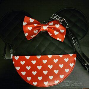 Loungefly Mickey Minnie Valentines Reversible Crossbody Bag